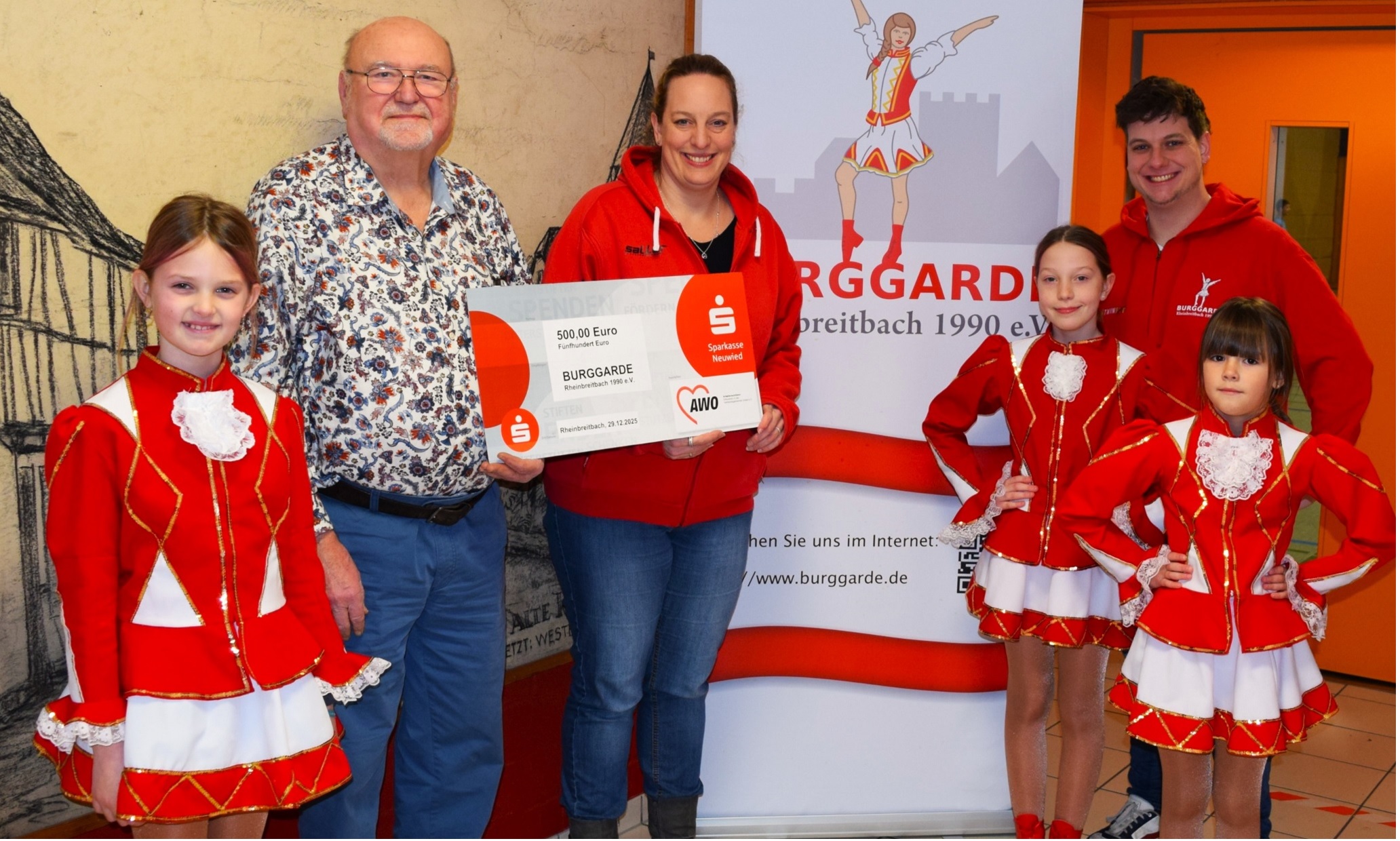 AWO VG Unkel überreicht 500‑Euro-Spende an die Burggarde Rheinbreitbach